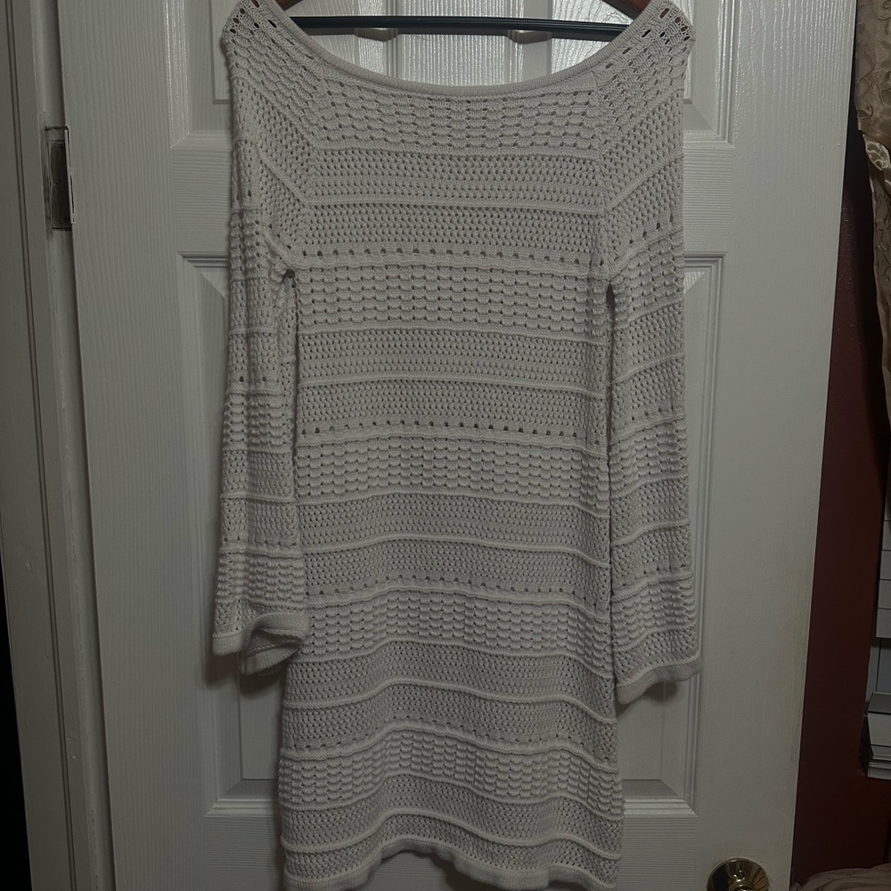 Zara knit white dress